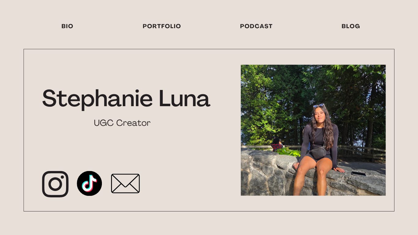 Stephanie luna negoshian — UGC portfolio 1